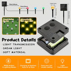 Solar crystal bubble ball garden stake lights product structure diagram showing solar panel, ground spike, and LED bubble ball string